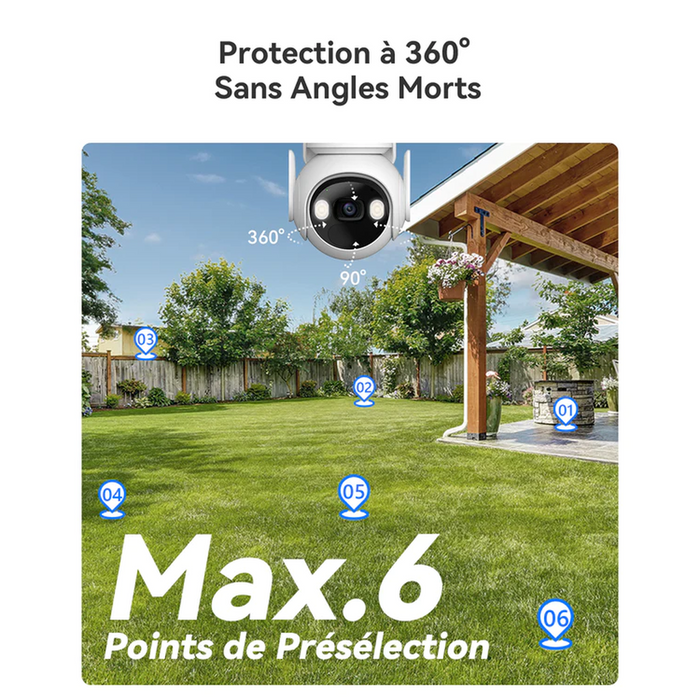 Imou - Caméra solaire Wifi Cell PT 3MP 360°