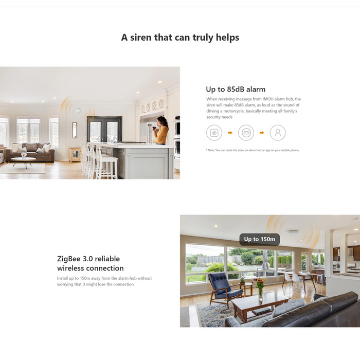 Imou - Système d'alarme - Sirène connectée