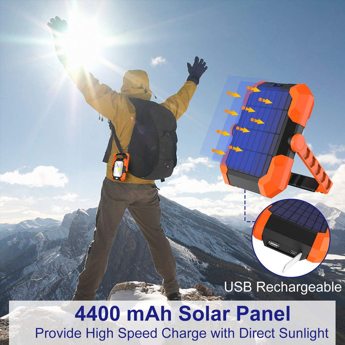Projecteur solaire 350lm rechargeable et portable tout-en-un