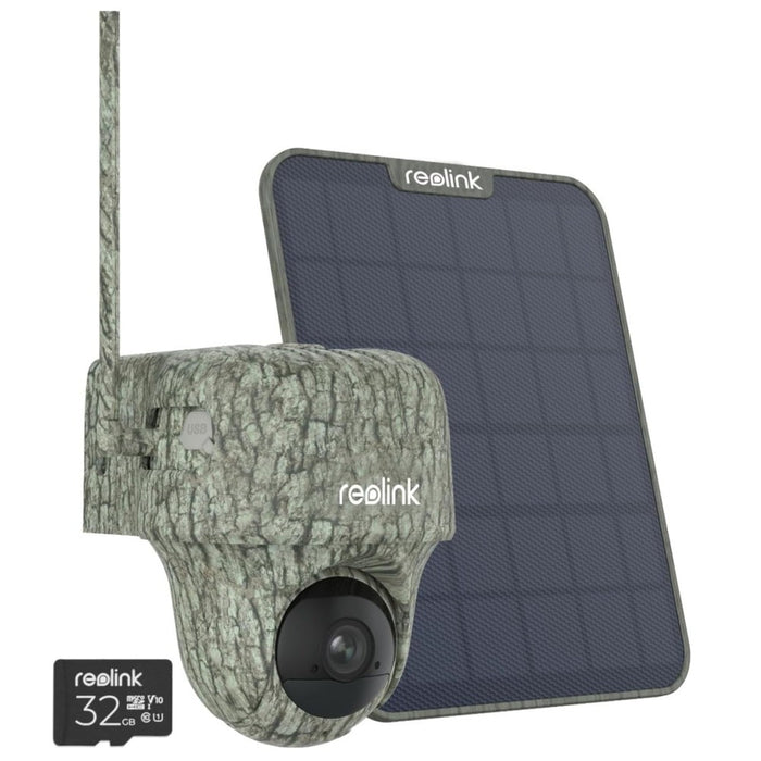 Reolink Go Ranger PT- Caméra solaire 4G autonome 8MP 360° avec carte SD 32Go inclus - Infrarouge invisible