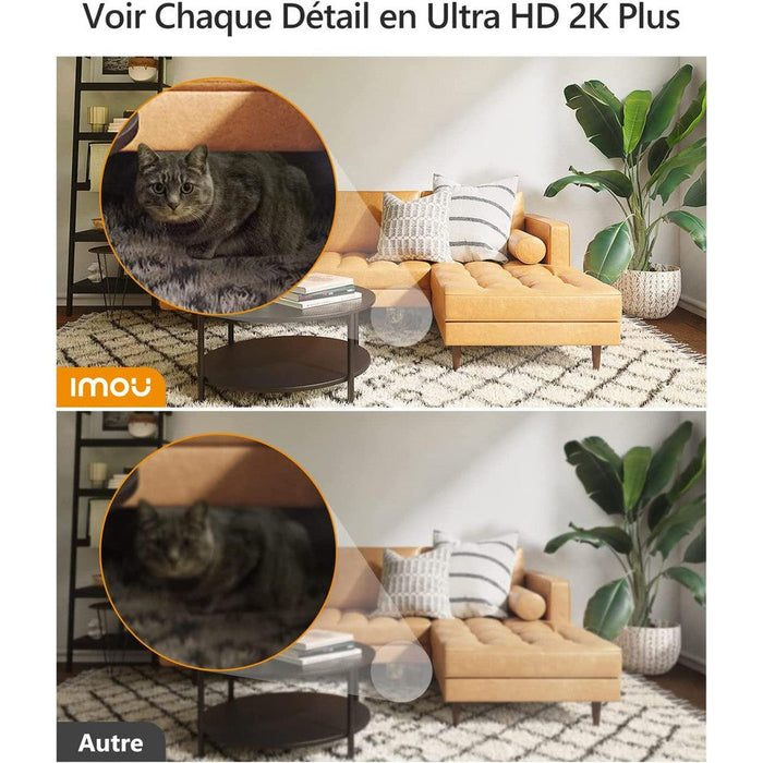 Imou - Caméra Wifi Rex 3D 3MP 360° avec suivi de mouvement automatique