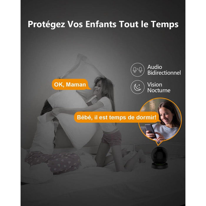 Imou - Caméra Wifi Rex 3D 3MP 360° avec suivi de mouvement automatique