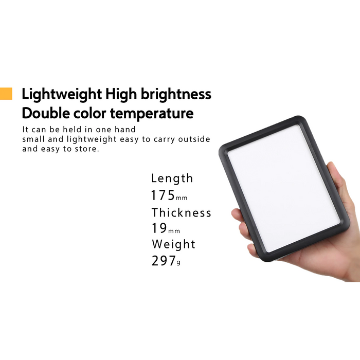 Ulanzi VL108 - Projecteur LED Blanc 3200K-5500K rechargeable et dimmable