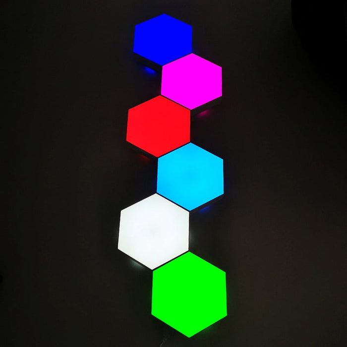 Lampes hexagonales LED tactiles et modulables