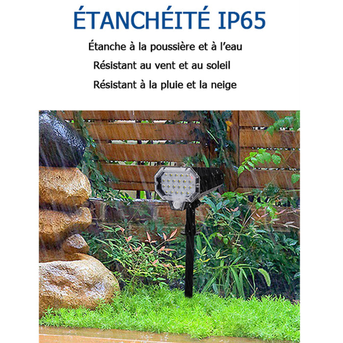 Spot solaire 80W 1500lm avec suivi automatique de mouvement