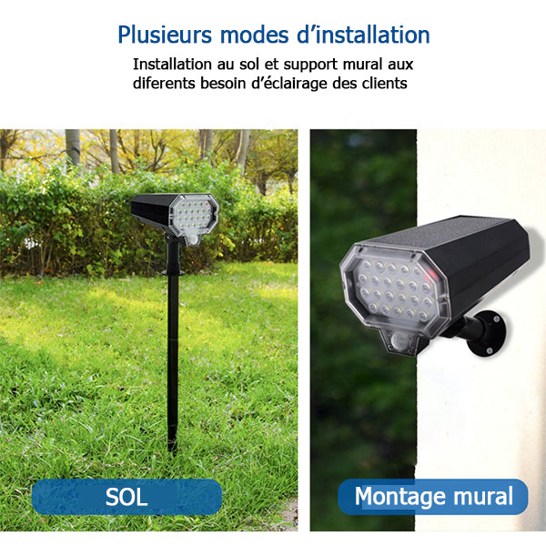 Spot solaire 80W 1500lm avec suivi automatique de mouvement