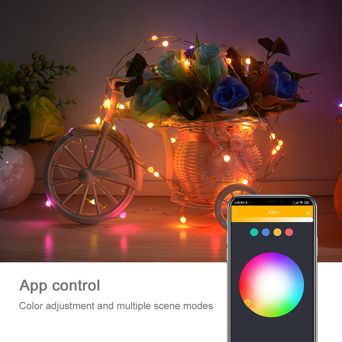 Guirlande LED flexible multicolore connectée (Bluetooth) 5 mètres / 10 mètres