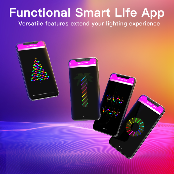 Guirlande LED flexible multicolore connectée (Bluetooth) 5 mètres / 10 mètres
