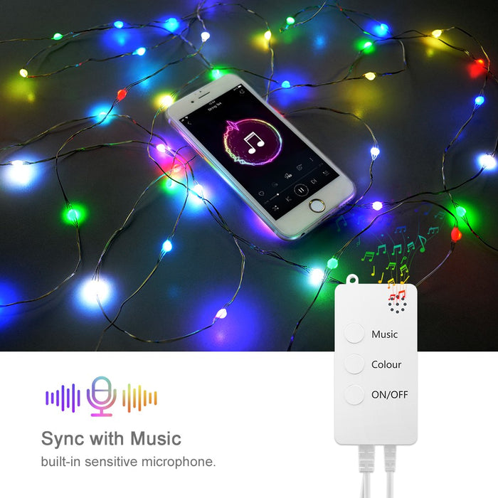 Guirlande LED flexible multicolore connectée (Bluetooth) 5 mètres / 10 mètres