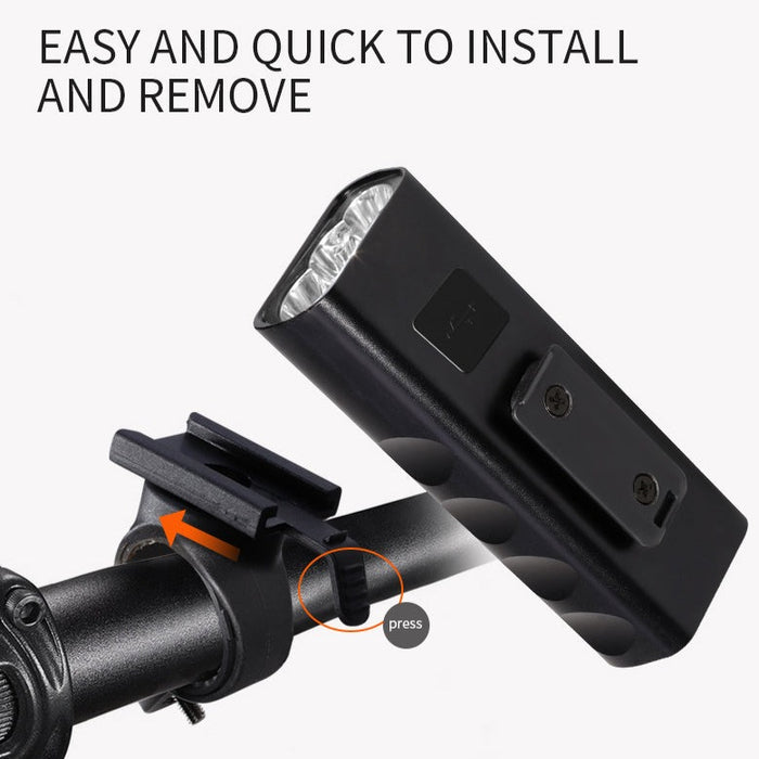 Lampe puissante rechargeable pour vélo, avec lampe arrière inclus