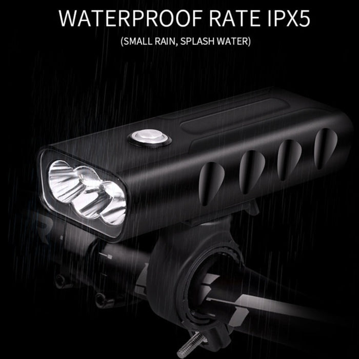Lampe puissante rechargeable pour vélo, avec lampe arrière inclus