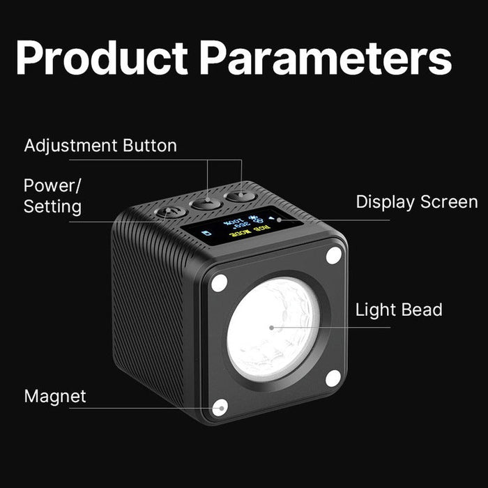 Ulanzi L2RGB - Projecteur LED multicolore rechargeable, magnétique