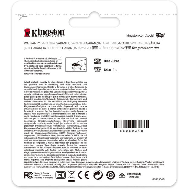 Kingston Canvas Select Plus - Carte Micro SD 256Go SDCS2 Class 10