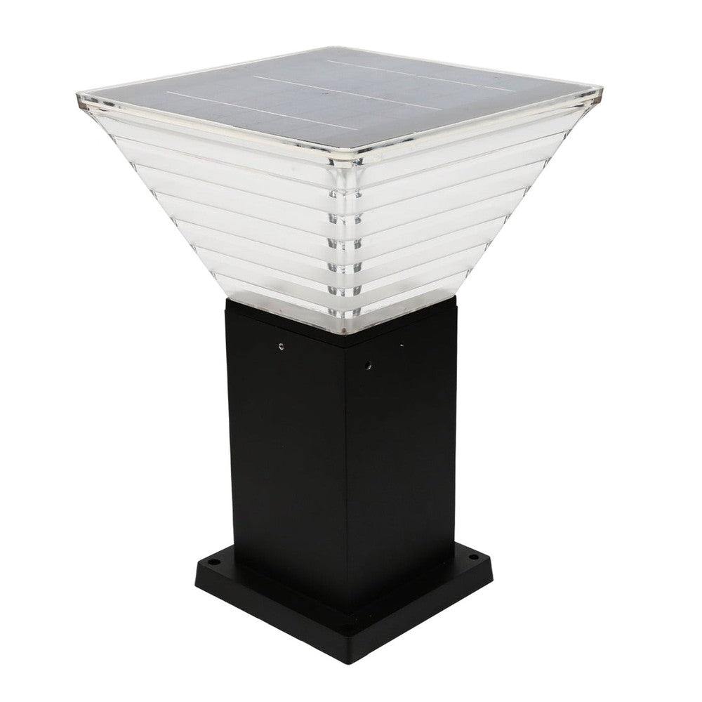 Borne solaire carrée 26cm 500lm Blanc froid 6000K