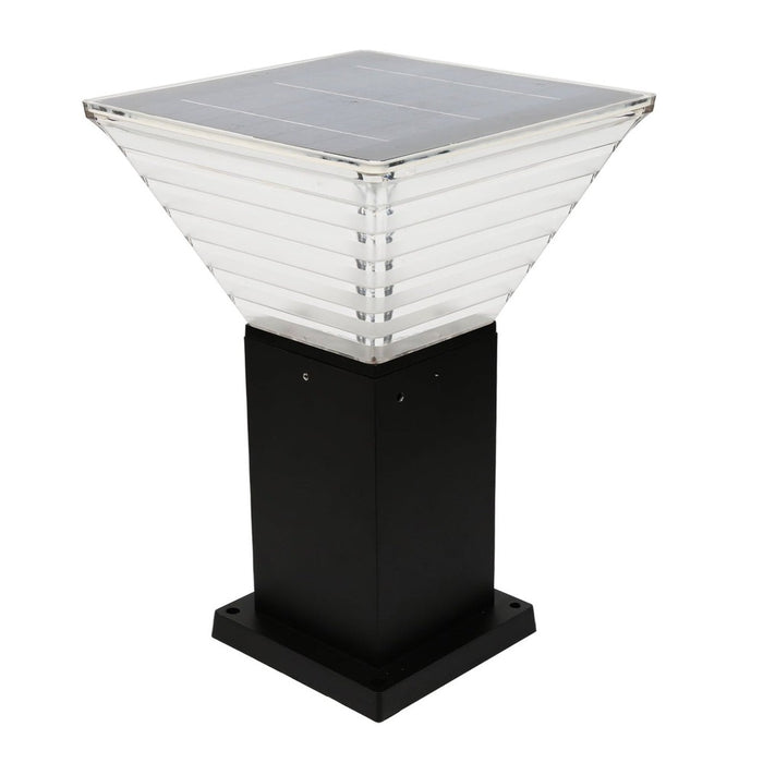 Borne solaire carrée 26cm 500lm Blanc froid 6000K