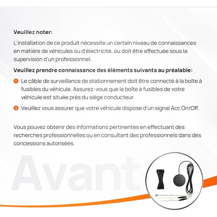 Kit 4G pour caméra embarquée 70mai rotative 360 degrés