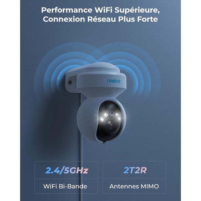 Reolink E1 outdoor - Caméra Wifi 5MP 360° avec suivi automatique - Détection intelligente