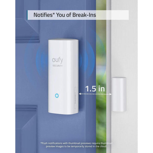 Eufy Capteur d'entrée - Détecteur pour Portes et fenêtres avec Alarme - Nécessite Eufy HomeBase