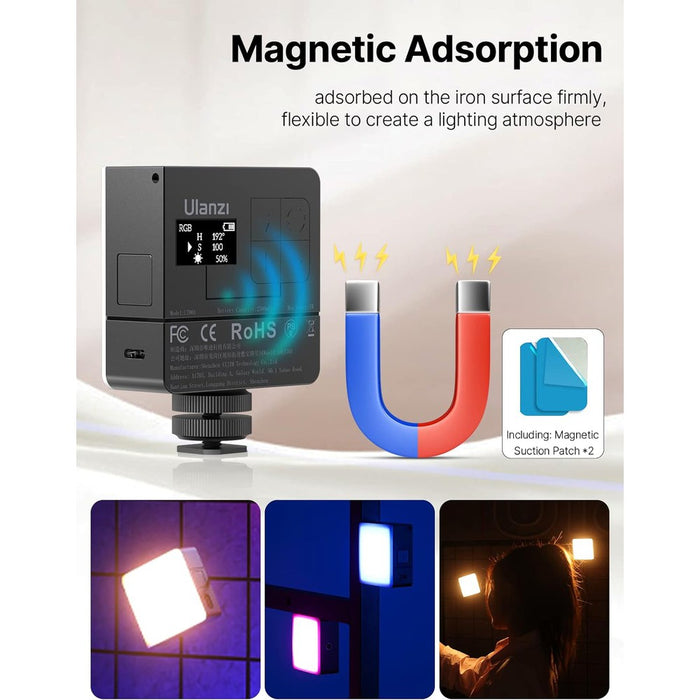 Ulanzi VL49 Pro - Projecteur LED RGB 2500K-9500K rechargeable, 20 effets de lumière
