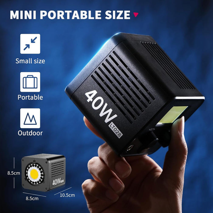 Ulanzi LT028 - Lampe LED COB 40W 2500-6500K rechargeable, avec 8 Effets de lumière