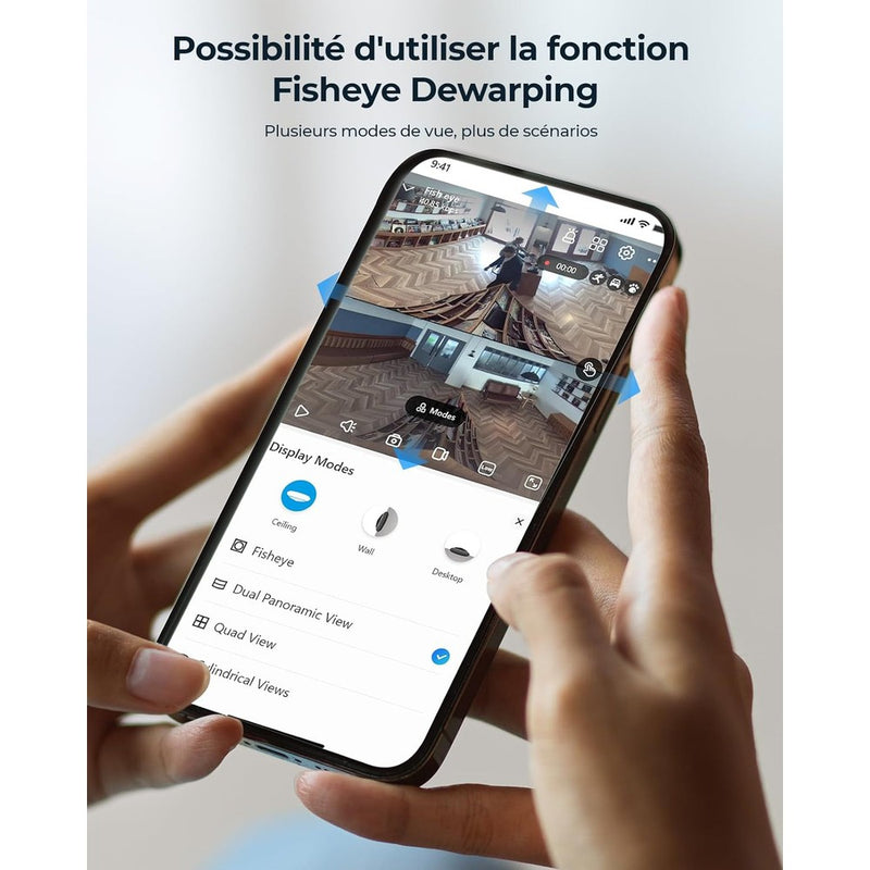 Caméra plafonnier POE 360 degrés - Reolink FE-P-Tektek