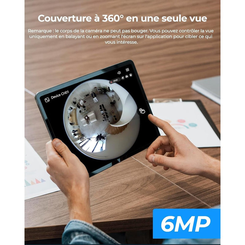 Caméra plafonnier POE 360 degrés - Reolink FE-P-Tektek