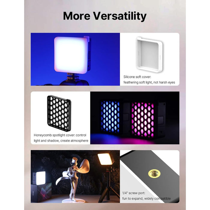 Ulanzi VL49 Pro - Projecteur LED RGB 2500K-9500K rechargeable, 20 effets de lumière