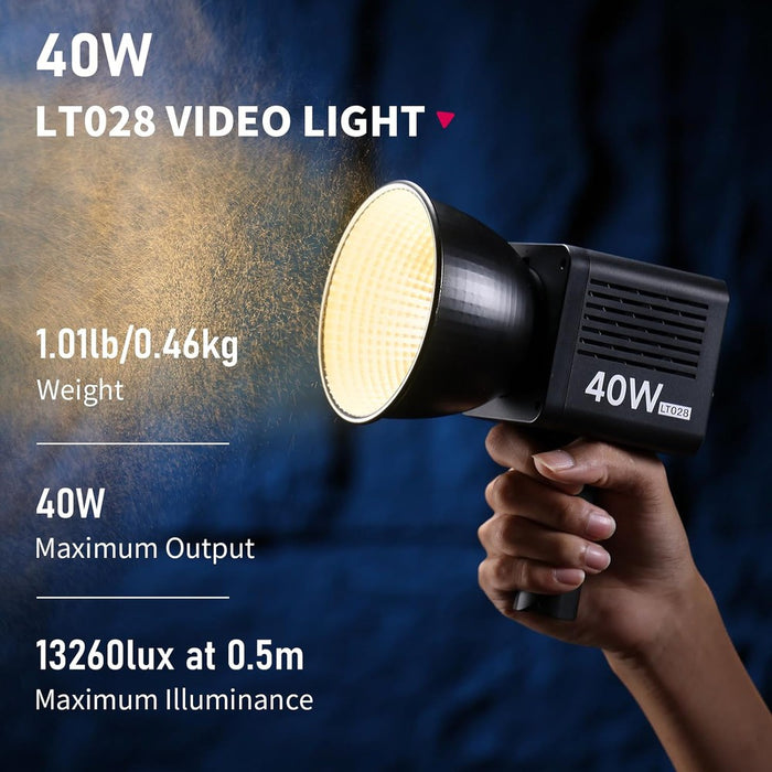 Ulanzi LT028 - Lampe LED COB 40W 2500-6500K rechargeable, avec 8 Effets de lumière