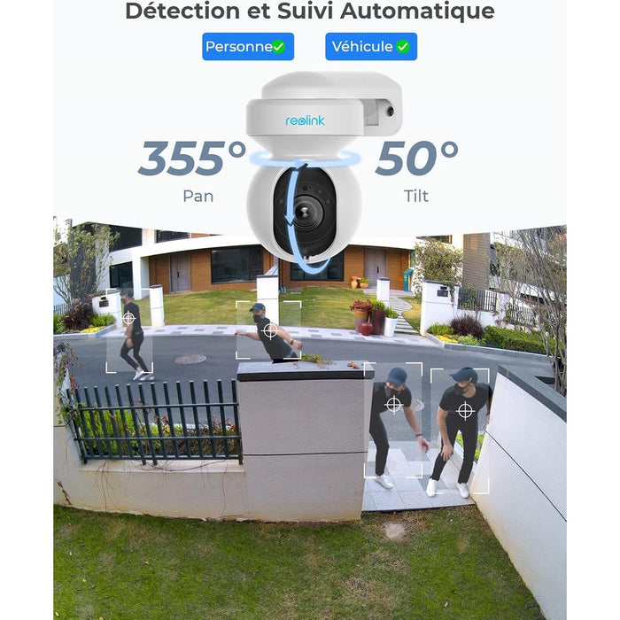 Reolink E1 outdoor - Caméra Wifi 5MP 360° avec suivi automatique - Détection intelligente