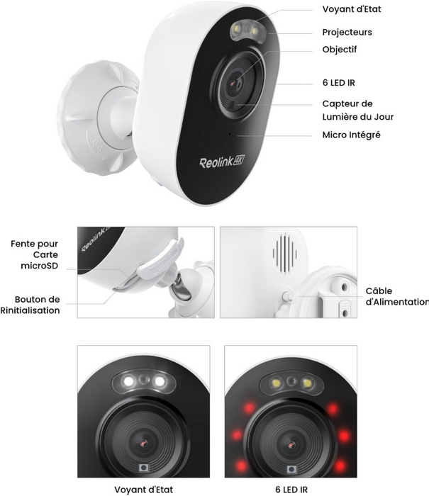 Reolink Lumus Pro 4K Caméra Surveillance WiFi Extérieure