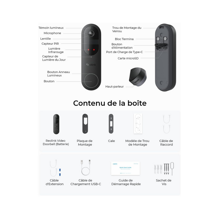 Reolink - Visiophone Wifi connecté sur batterie