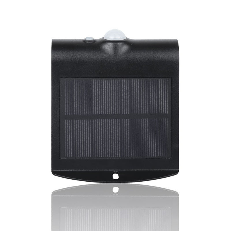 Applique LED solaire d’extérieur, 2 modes d’éclairage, détecteur de mouvement (Noir)