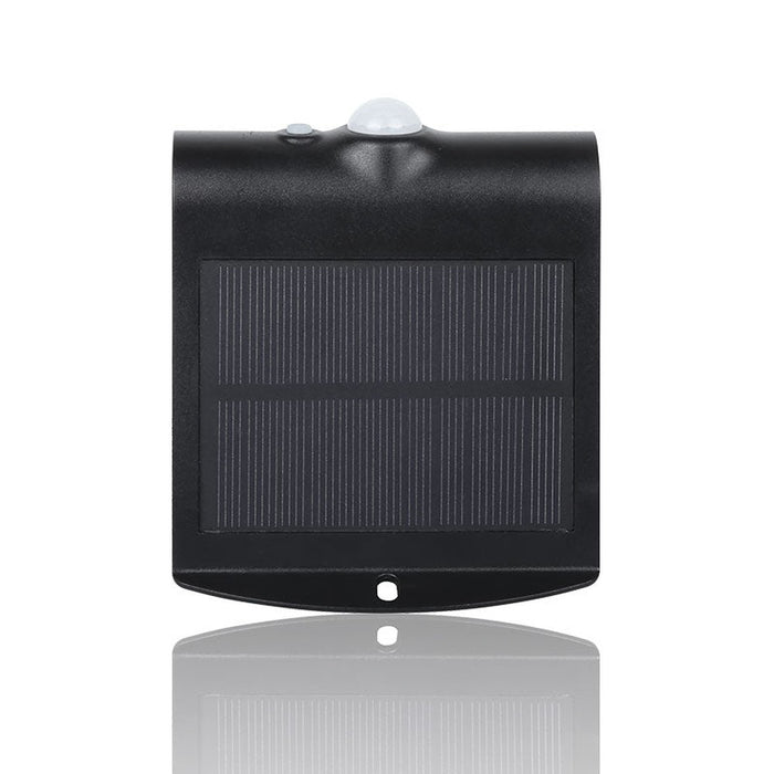 Applique LED solaire d’extérieur, 2 modes d’éclairage, détecteur de mouvement (Noir)