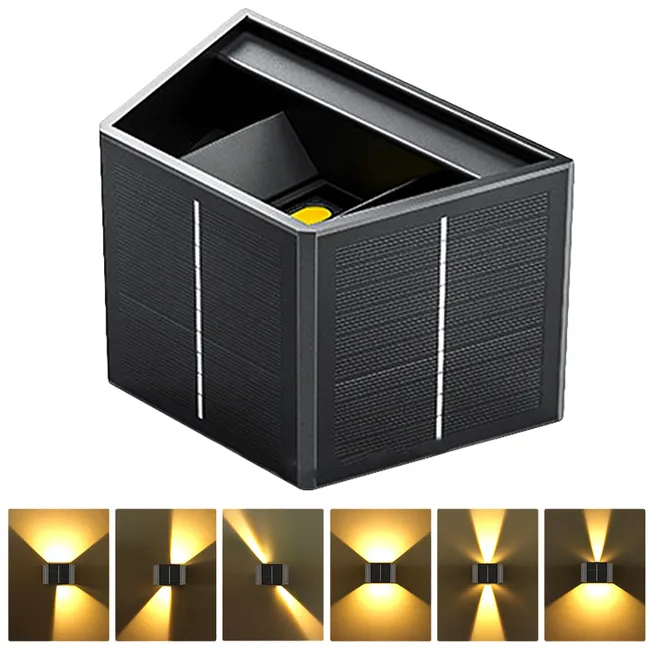Applique murale solaire haut/bas ajustable