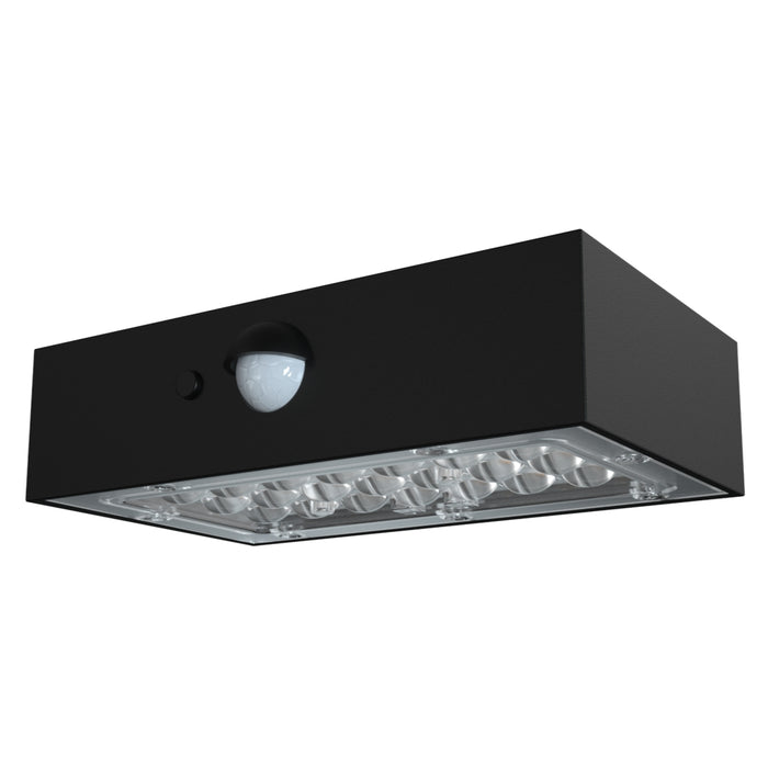 Applique solaire PIR brick 350lm - Noir