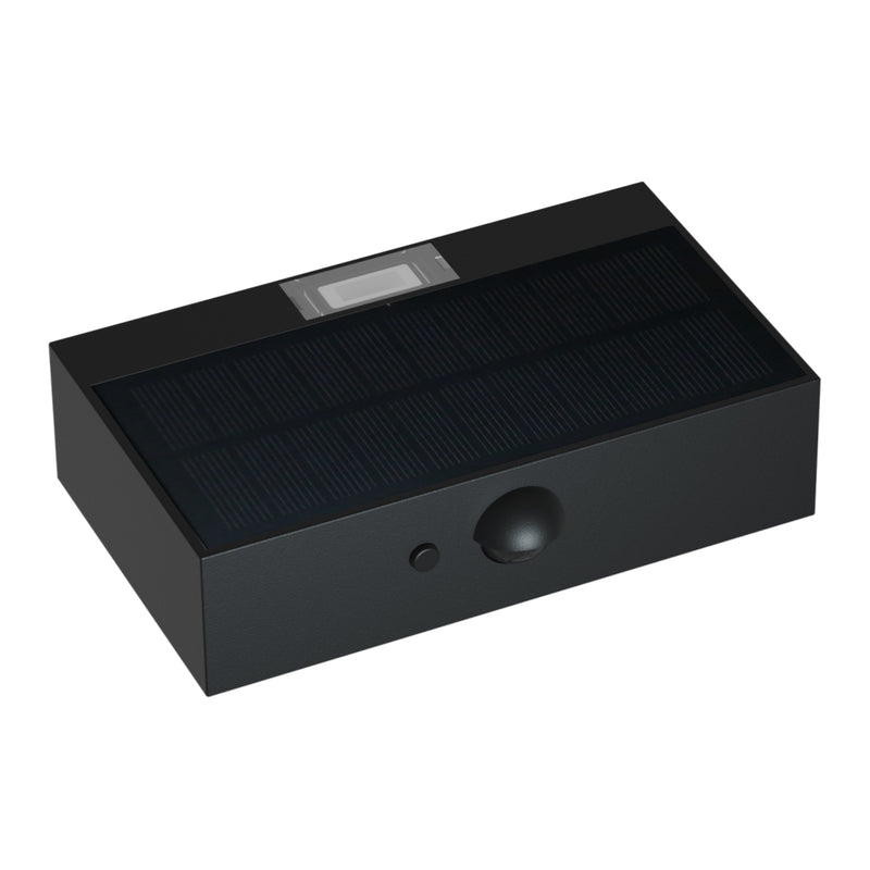 Applique solaire PIR brick 350lm - Noir