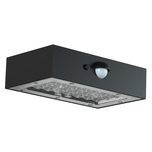 Applique solaire PIR brick 350lm - Noir