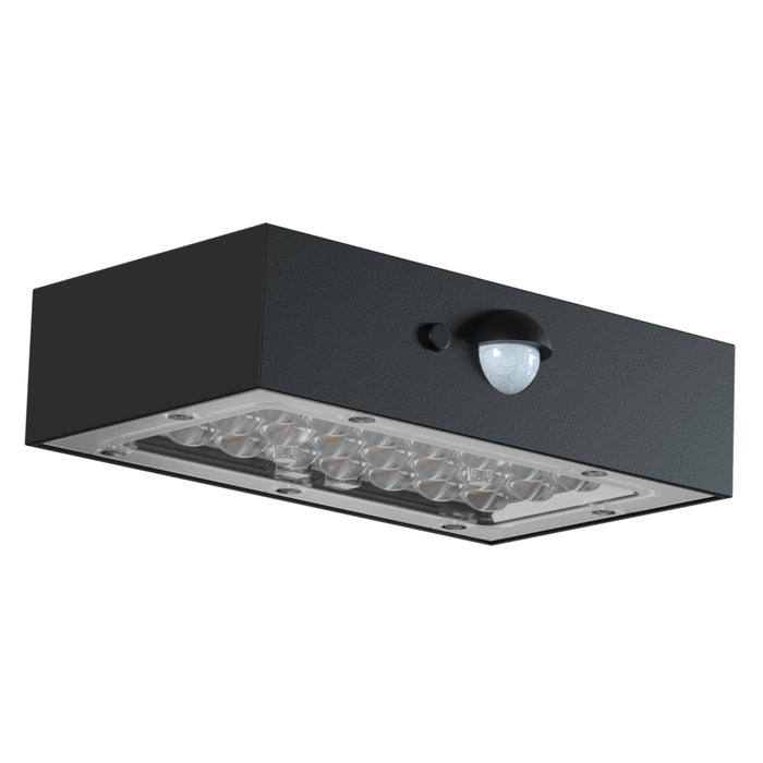 Applique solaire PIR brick 350lm - Noir