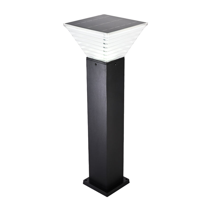 Balise solaire 80cm carrée 500lm Blanc froid 6000K