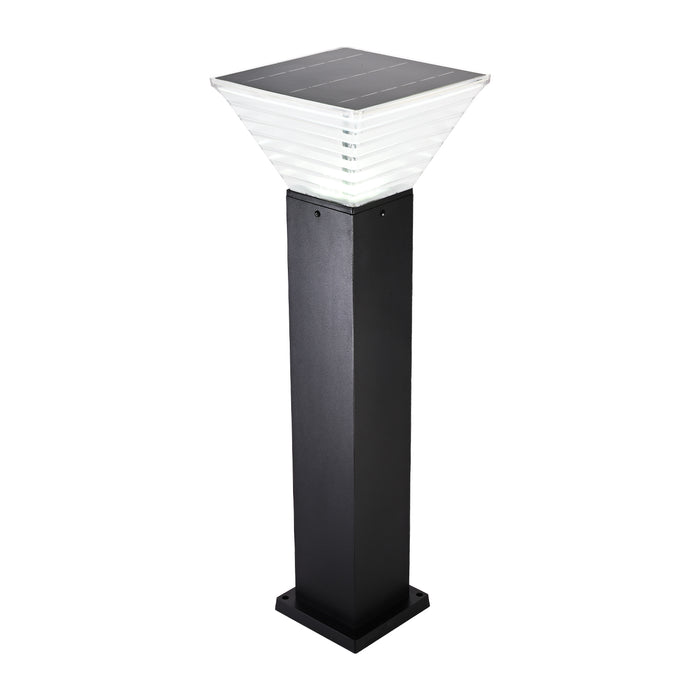 Balise solaire 80cm carrée 500lm Blanc froid 6000K