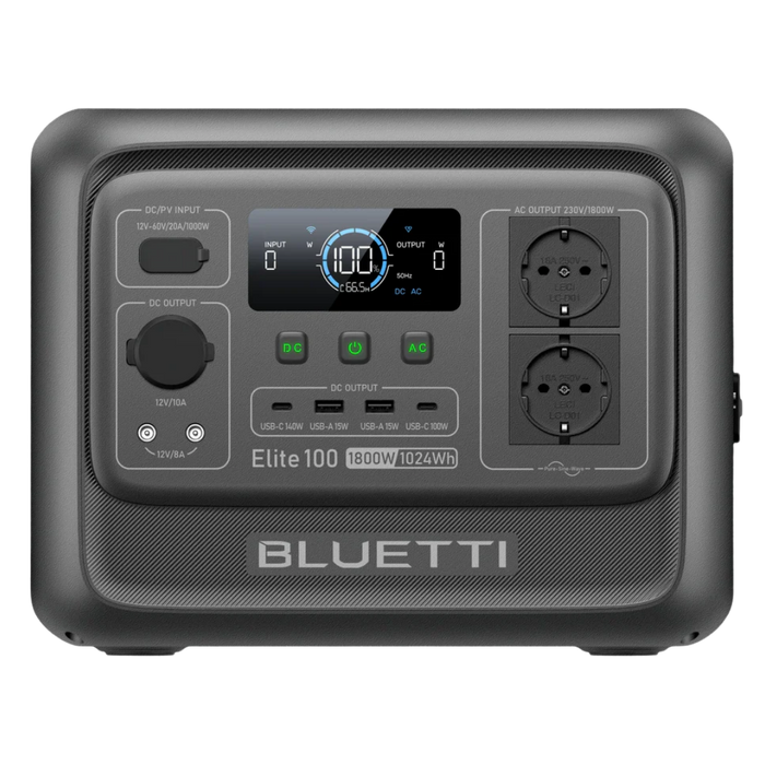 Bluetti Elite 100 V2 - Générateur solaire 1800W / 1024Wh