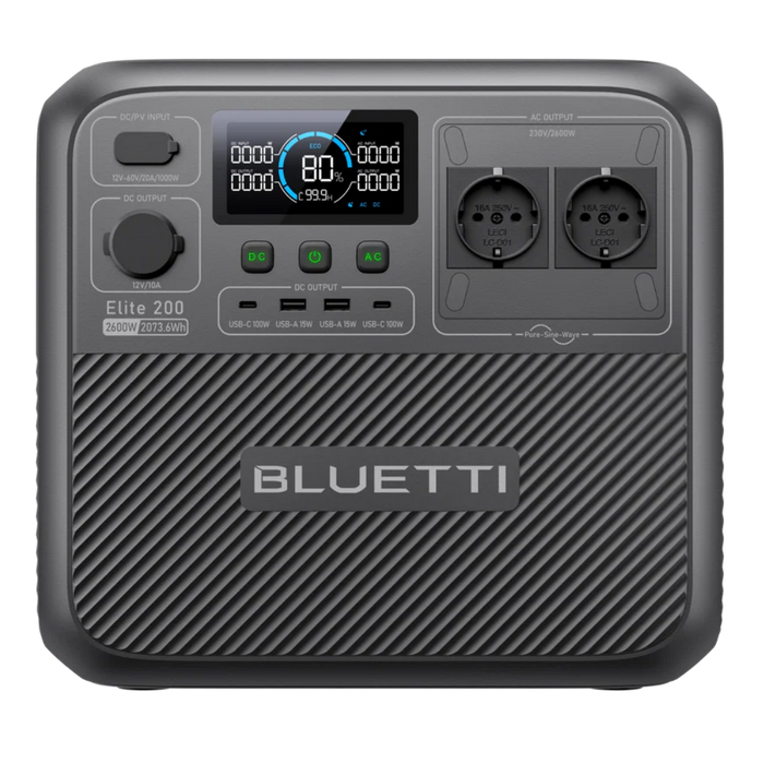 Bluetti Elite 200 V2 - Générateur solaire 2600W / 2073Wh