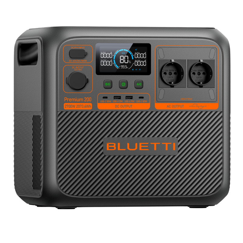 Bluetti Premium 200 V2 – Générateur solaire portable 2 700 W / 2 073,6 Wh