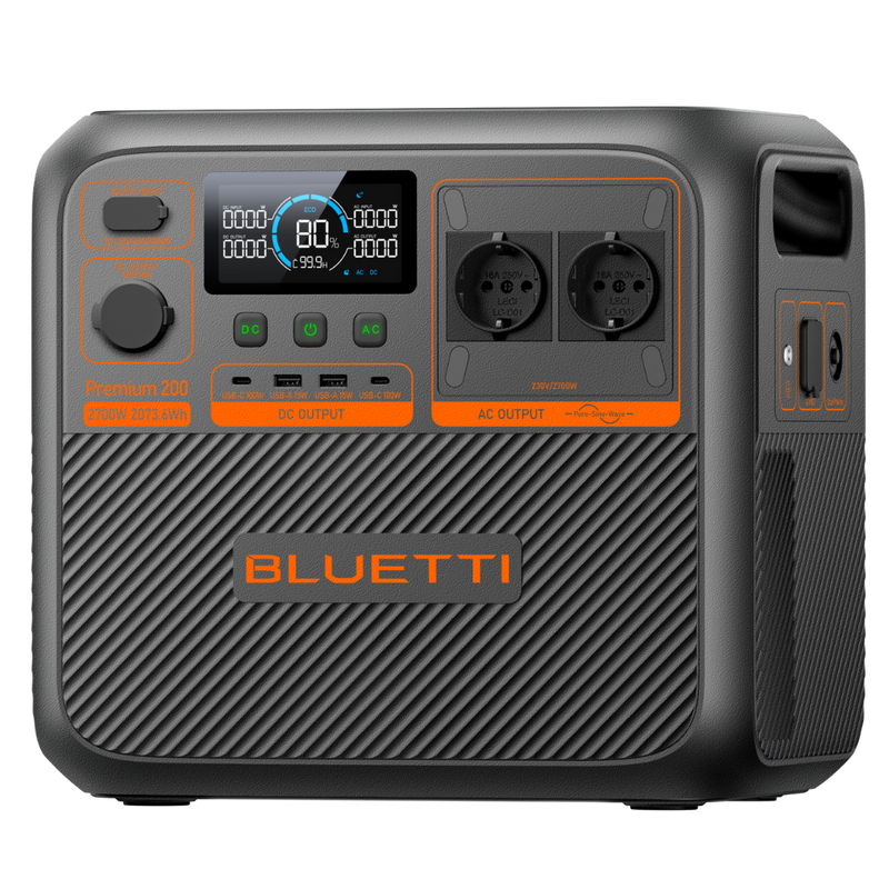 Bluetti Premium 200 V2 – Générateur solaire portable 2 700 W / 2 073,6 Wh