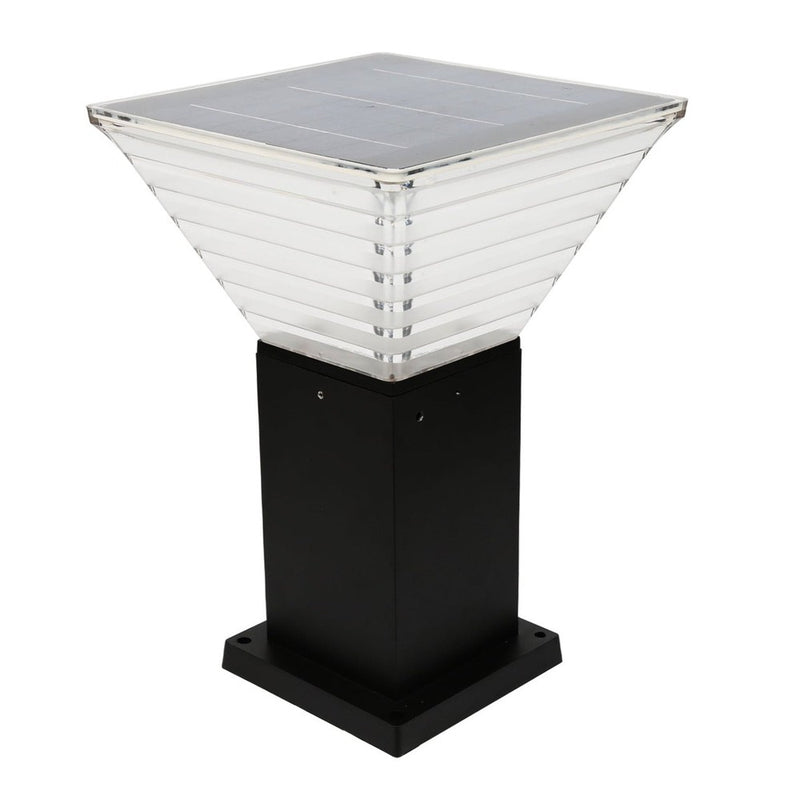 Borne solaire carrée 26cm 500lm Blanc froid 6000K