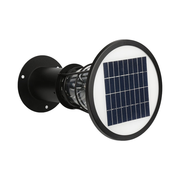Borne solaire grille 38cm 500lm Blanc froid 6000K