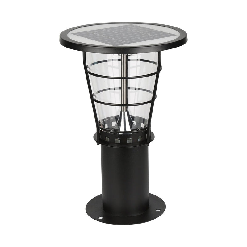 Borne solaire grille 38cm 500lm Blanc froid 6000K