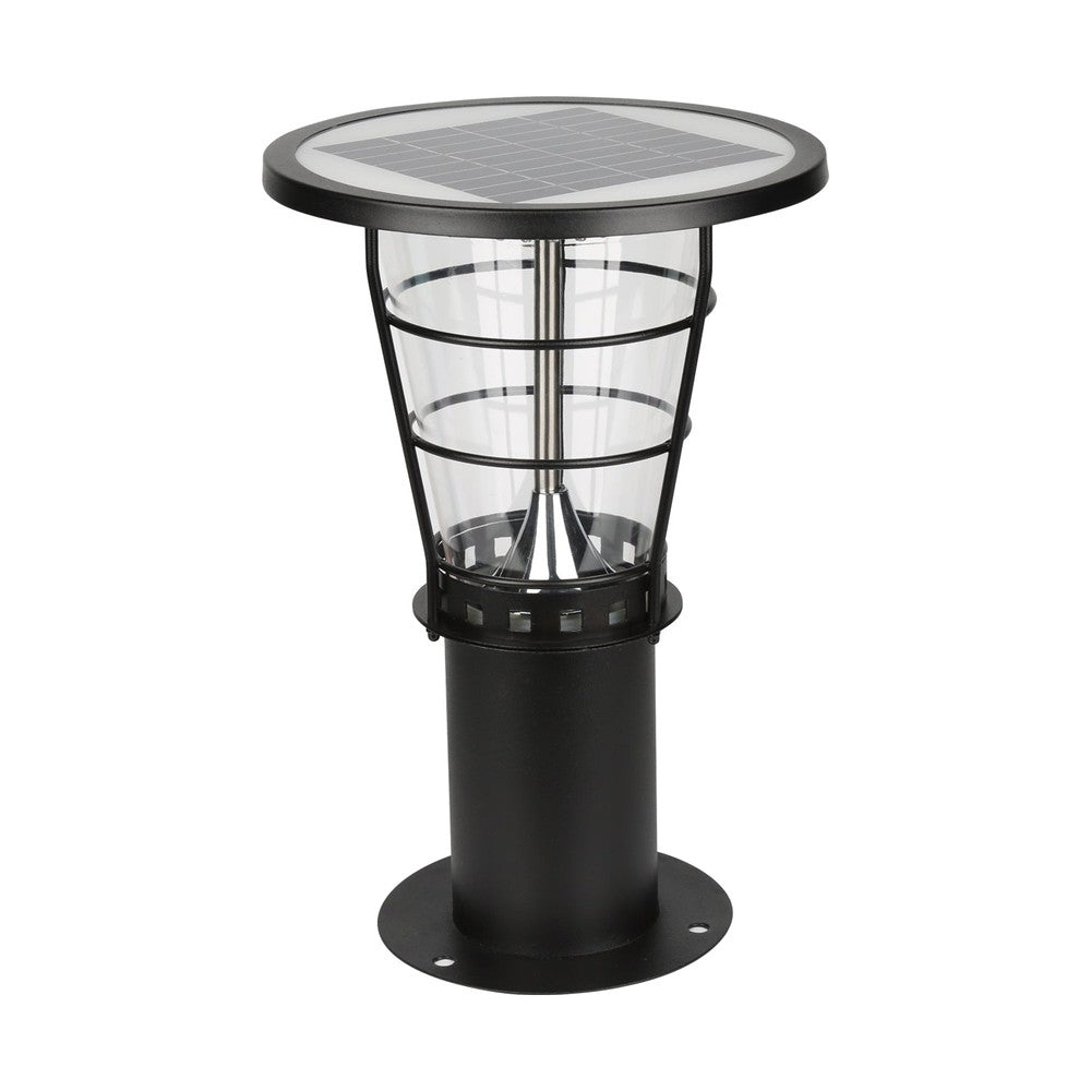 Borne solaire grille 38cm 500lm Blanc froid 6000K