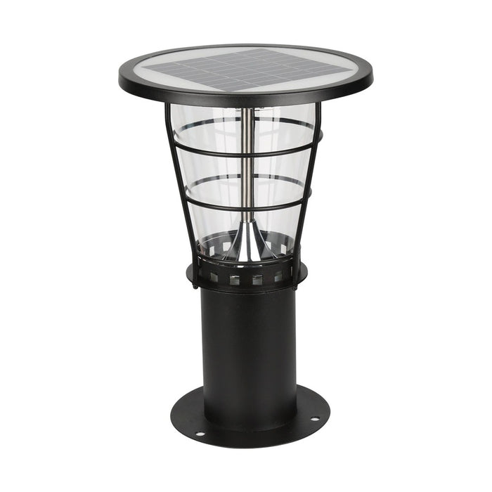 Borne solaire grille 38cm 500lm Blanc froid 6000K
