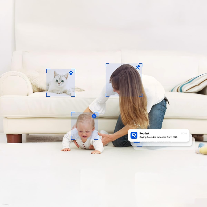 Reolink E321 - Caméra WiFi Intérieure 360° 3MP - Suivi de Mouvement